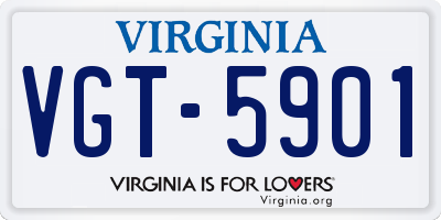 VA license plate VGT5901