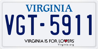 VA license plate VGT5911
