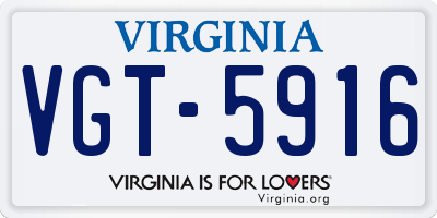 VA license plate VGT5916