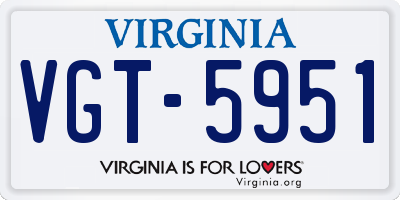 VA license plate VGT5951