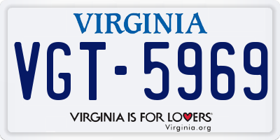 VA license plate VGT5969