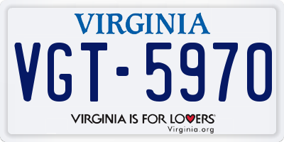 VA license plate VGT5970