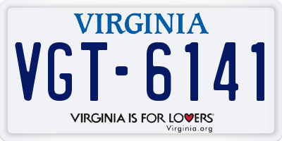 VA license plate VGT6141