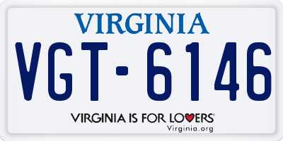 VA license plate VGT6146