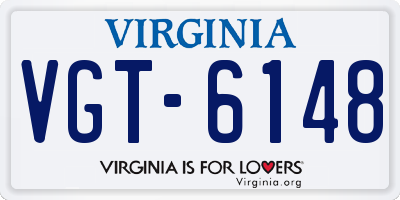VA license plate VGT6148
