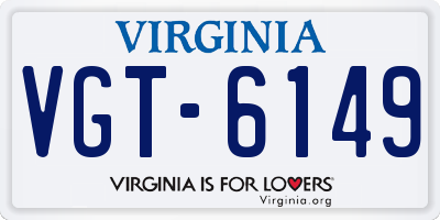 VA license plate VGT6149