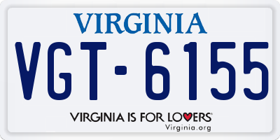 VA license plate VGT6155
