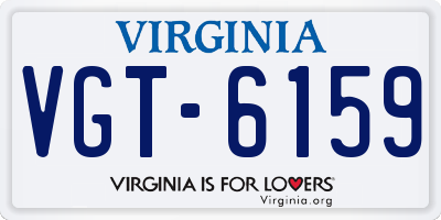 VA license plate VGT6159