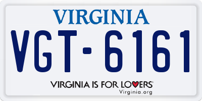 VA license plate VGT6161