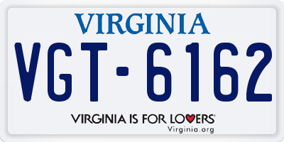 VA license plate VGT6162