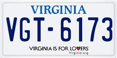 VA license plate VGT6173