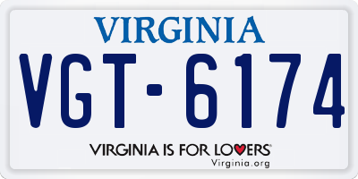 VA license plate VGT6174