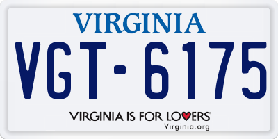 VA license plate VGT6175