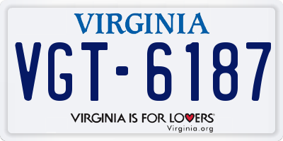 VA license plate VGT6187