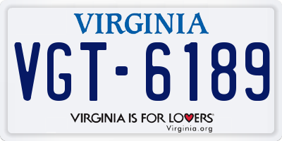 VA license plate VGT6189