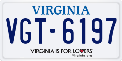 VA license plate VGT6197