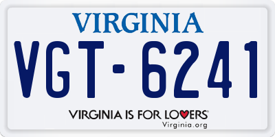 VA license plate VGT6241