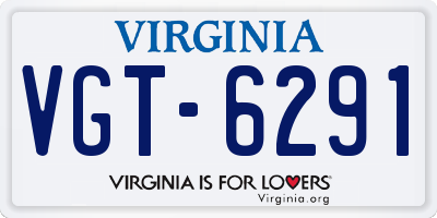 VA license plate VGT6291