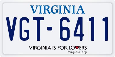 VA license plate VGT6411