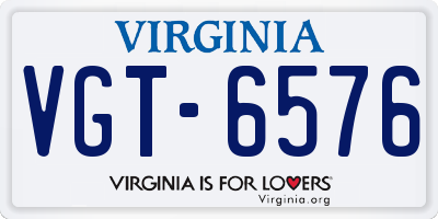 VA license plate VGT6576