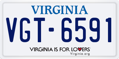 VA license plate VGT6591