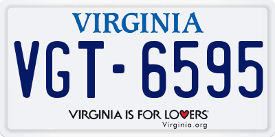 VA license plate VGT6595