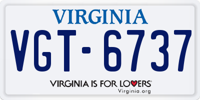 VA license plate VGT6737