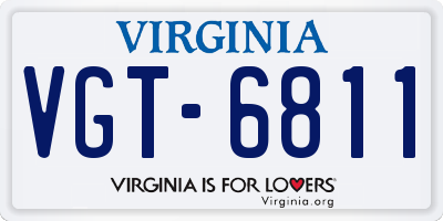 VA license plate VGT6811
