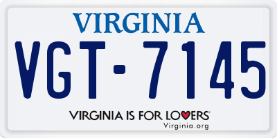 VA license plate VGT7145
