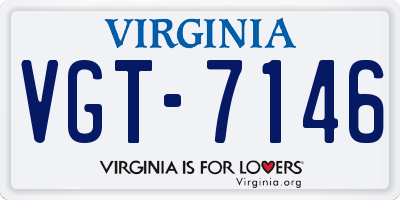 VA license plate VGT7146