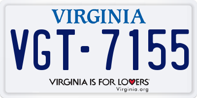 VA license plate VGT7155