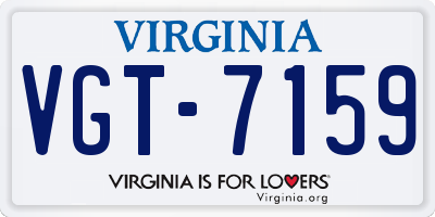 VA license plate VGT7159