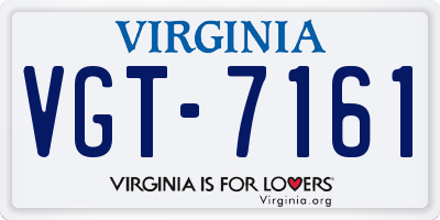 VA license plate VGT7161