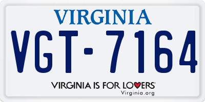 VA license plate VGT7164
