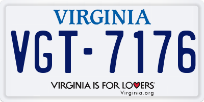 VA license plate VGT7176