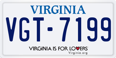 VA license plate VGT7199