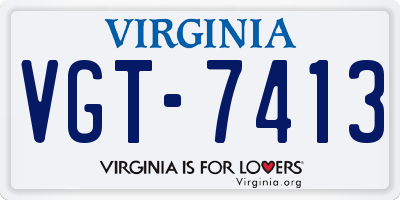 VA license plate VGT7413