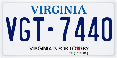 VA license plate VGT7440