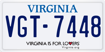 VA license plate VGT7448