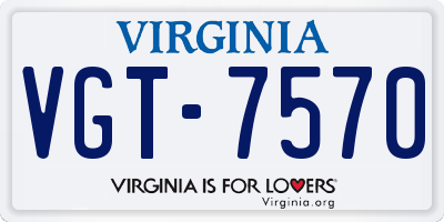 VA license plate VGT7570