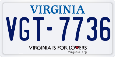 VA license plate VGT7736