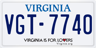 VA license plate VGT7740