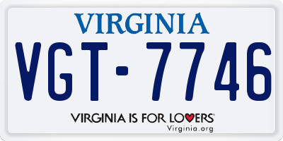 VA license plate VGT7746
