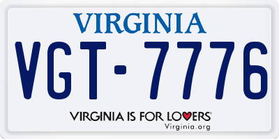 VA license plate VGT7776