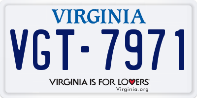 VA license plate VGT7971