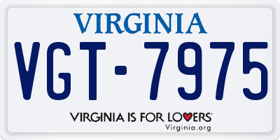 VA license plate VGT7975