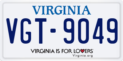 VA license plate VGT9049