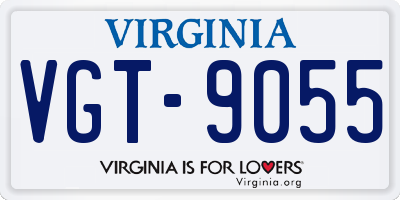 VA license plate VGT9055