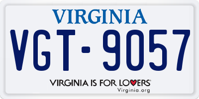 VA license plate VGT9057