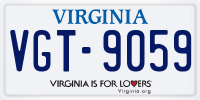 VA license plate VGT9059